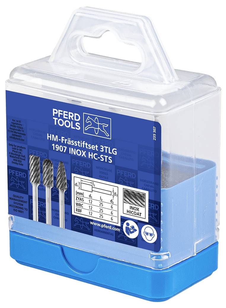 PFERD TOOLS 21901908 Set de fraises sur tige Dimension produit, Ø 12 mm Diamètre de tige 6 mm-1