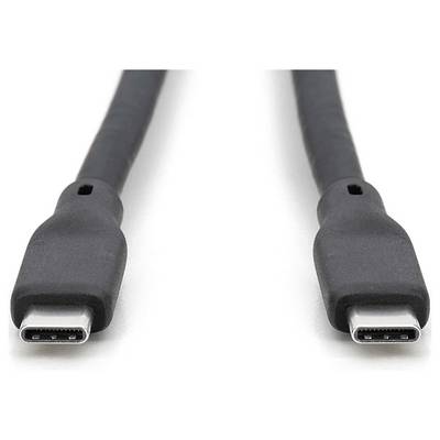 Digitus Câble USB-C USB4™ USB-C®, USB-C® mâle 0.5 m noir 16K UHD, 10K UHD, 8K UHD, 4K UHD, avec manchon de protection co-12