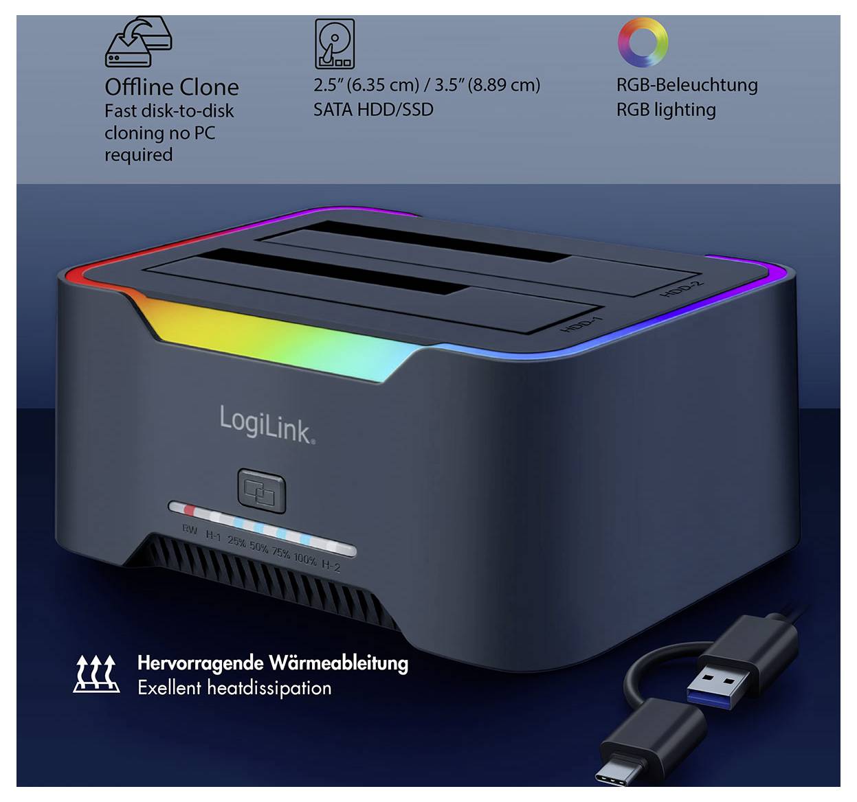 LogiLink Station d'accueil USB-C® QP0036-1