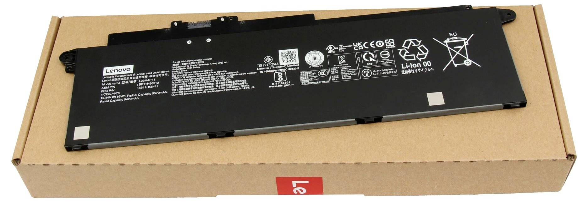 Lenovo Batterie d'ordinateur portable Akku 5B11H56412 15.44 V 5570 mAh Lenovo-2