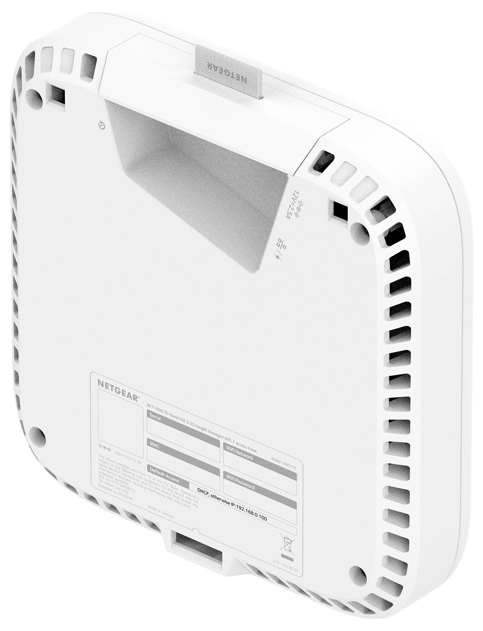 WBE718 NETGEAR WBE718-111EUS Single Point d'accès Wi-Fi 9.3 GBit/s 2.4 GHz, 5 GHz, 6 GHz-14