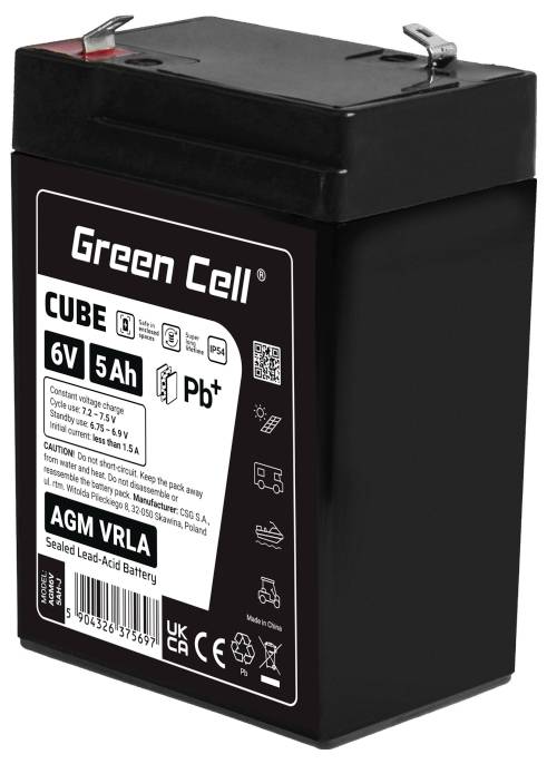 Green Cell GC-AGM6V5AH-J Batterie au plomb plomb (AGM) 5 Ah 6 V 1 pc(s)-5