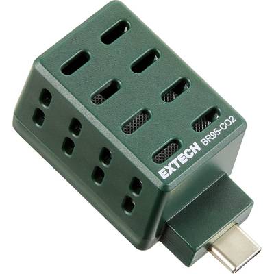 Module capteur USB-C vert avec fentes de ventilation, portant l'étiquette « EXTECH », présenté isolé sur fond blanc.