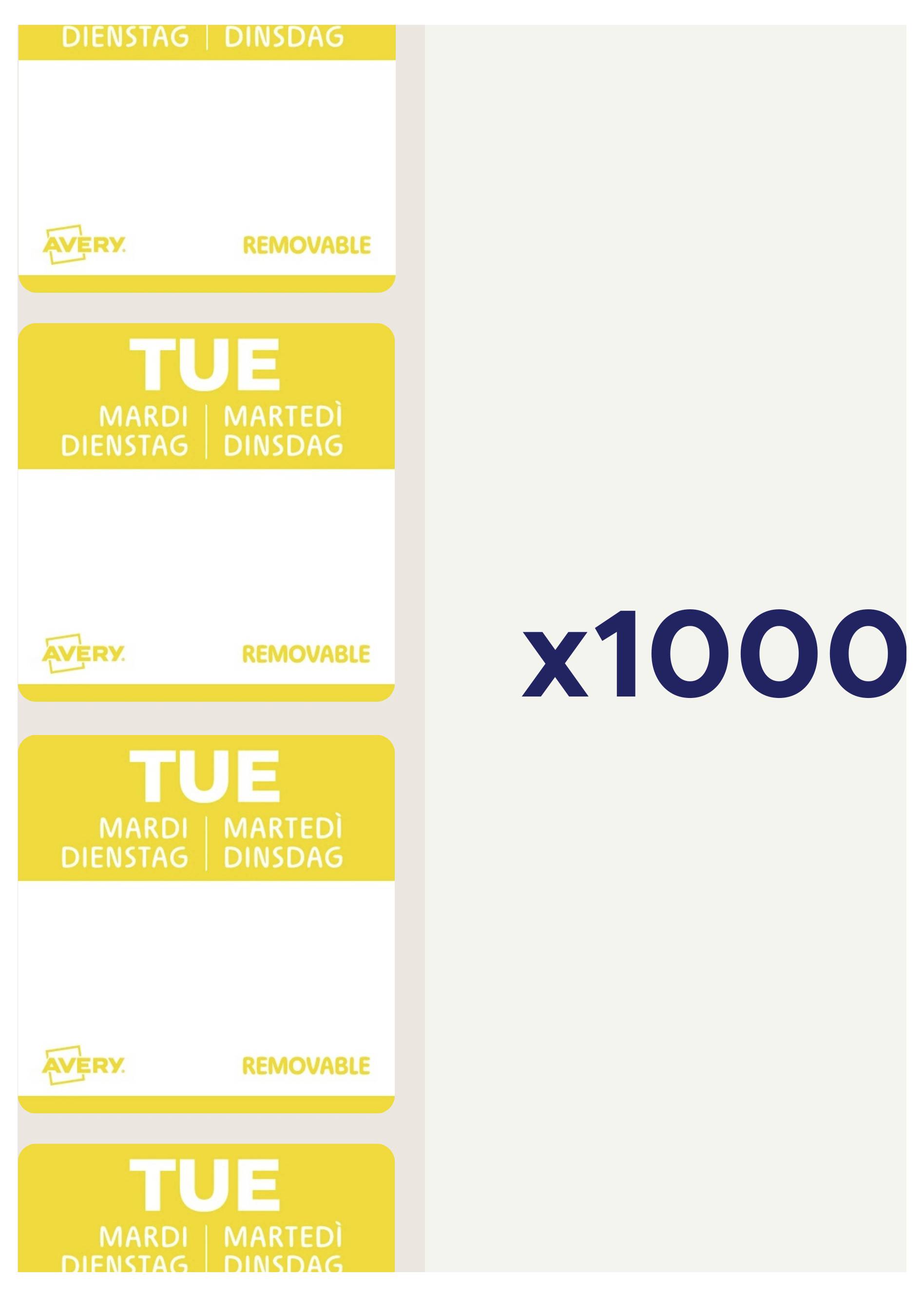 Avery-Zweckform DLSTUEREV-1000 Etiquette multifonctions 25 x 25 mm papier jaune 1 pc(s) décollable inscription à main-7