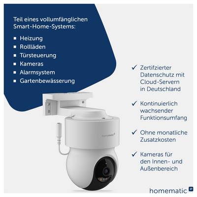162943A0 Homematic IP HmIP-CO Wi-Fi IP Caméra de surveillance 2880 x 1600 pixels-16