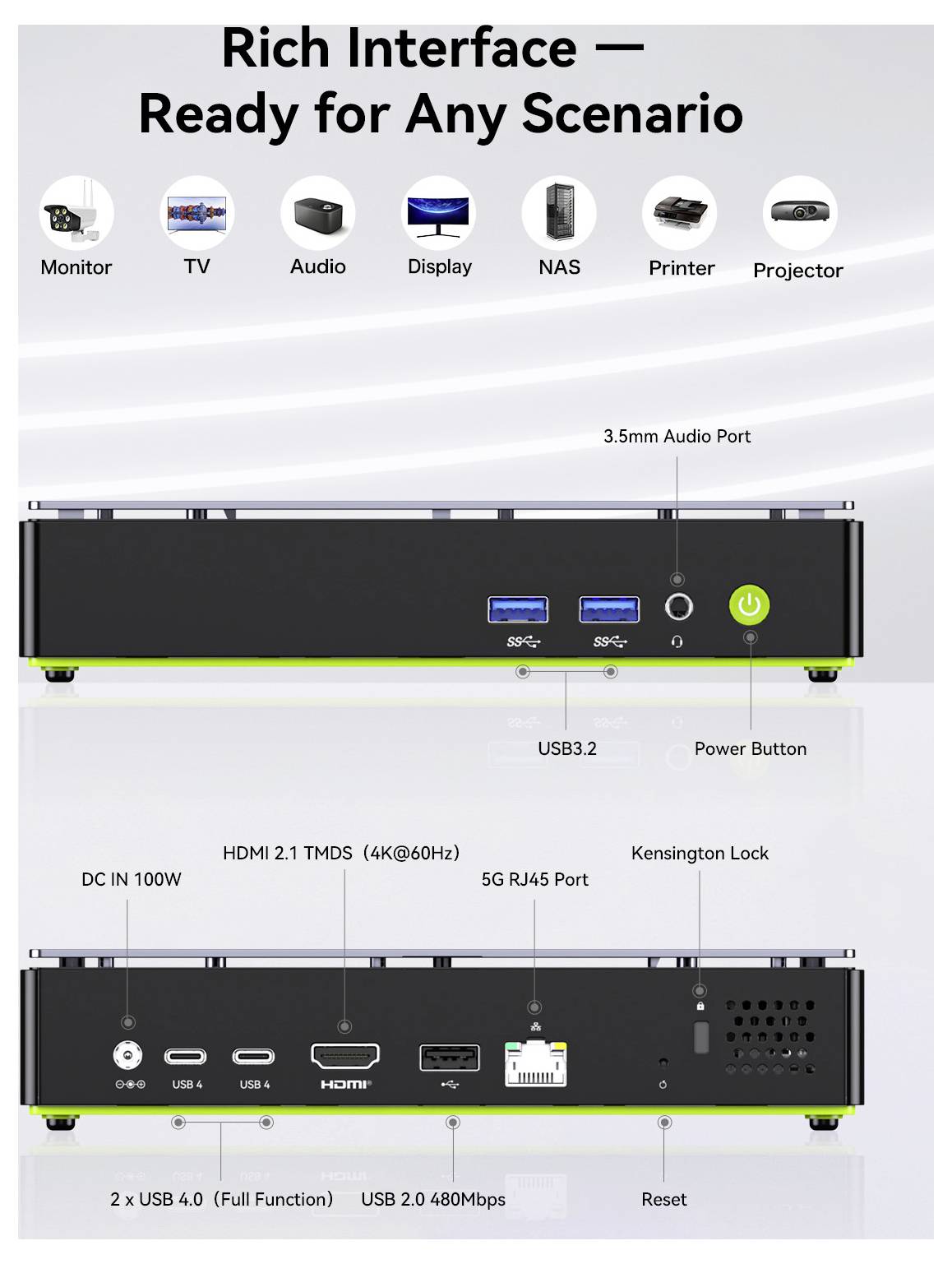 GMKtec Mini-PC (HTPC) K13-1 Intel® Core™ Ultra 7 256V Intel® Core™ Ultra 7 256V 4.8 GHz 16 GB RAM 1 TB SSD Intel Arc™ 14-7