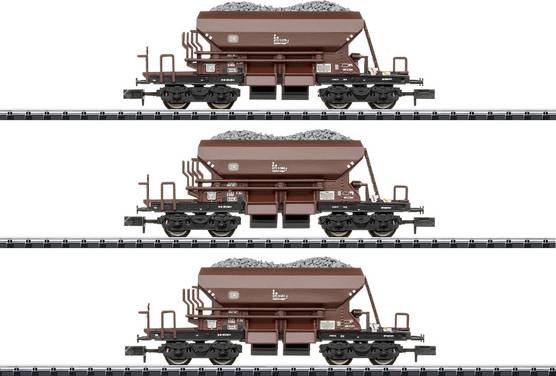 MiniTrix T15465 N Set de chariots « wagons de gravier de service »