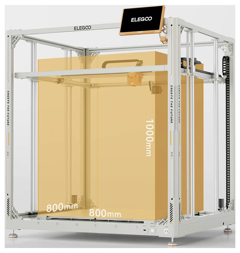 Imprimante 3D multi-extrudeur avec cinq têtes d'impression produisant quatre objets en forme de cône torsadé sur le plateau de construction.