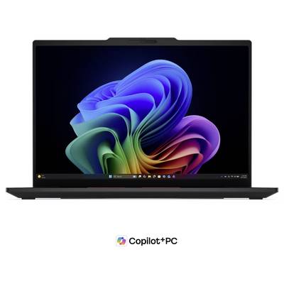 Un ordinateur portable affichant le logo Windows 11 Copilot+ PC et un fond d'écran abstrait coloré.