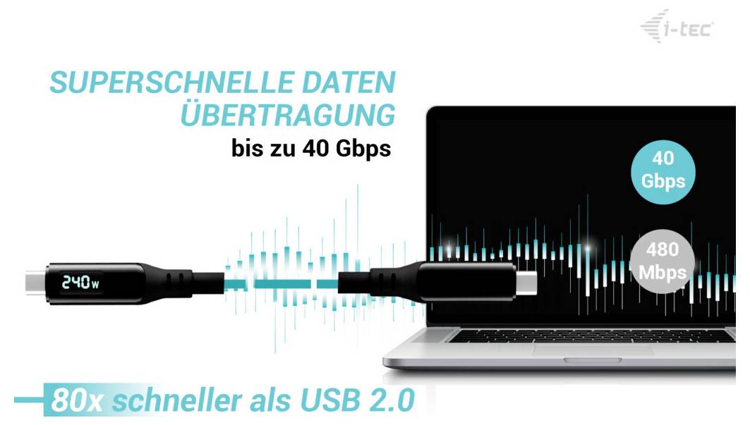 i-tec Câble Thunderbolt™ 1.5 m noir TB4CBL150CMPRO-8