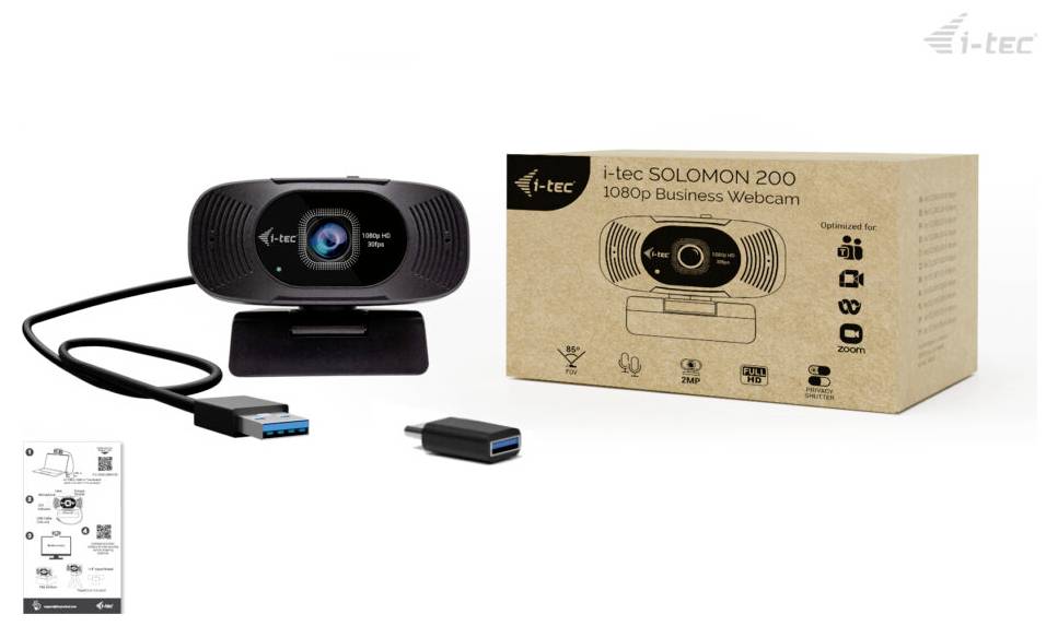 Webcam Full HD i-tec SOLOMON 200 1080p Business Webcam 1920 x 1080 Pixel-8