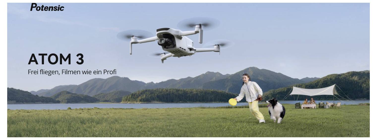 Potensic ATOM 3 Standard Kit Drone quadricoptère prêt à voler (RtF) prises de vue aériennes, fonction GPS gris-10