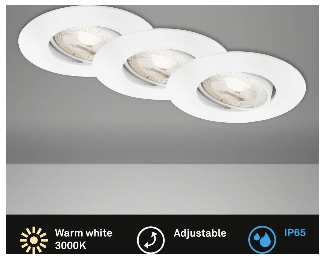 Briloner 7602036 7602036 Spot encastrable CEE: F (A - G) LED LED 4.9 W blanc-1