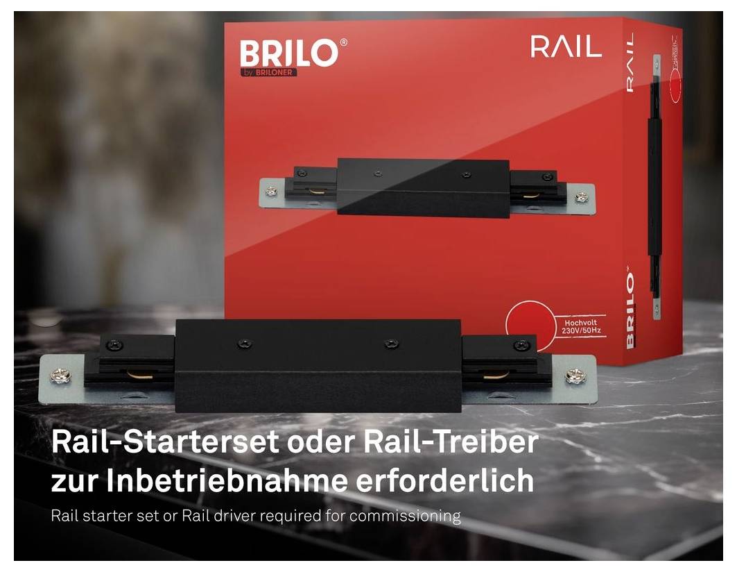 Briloner 8001025 Système d'éclairage sur rail HT URail GU10 noir-9