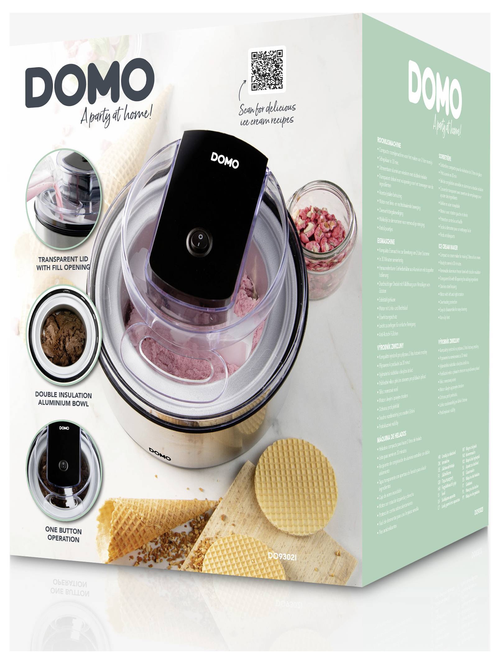 DOMO DO9302I Sorbetière 2 l-6