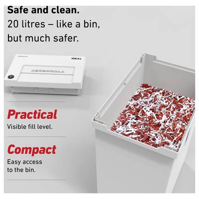 Destructeur de documents Krug & Priester IDEAL SHREDCAT 8100 10 feuille(s) destruction par particules 5 x 30 mm P-4 20 l-19