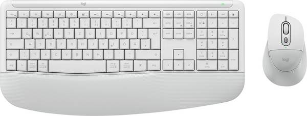 Logitech Signature Comfort Plus sans fil Kit souris + clavier allemand, QWERTZ blanc