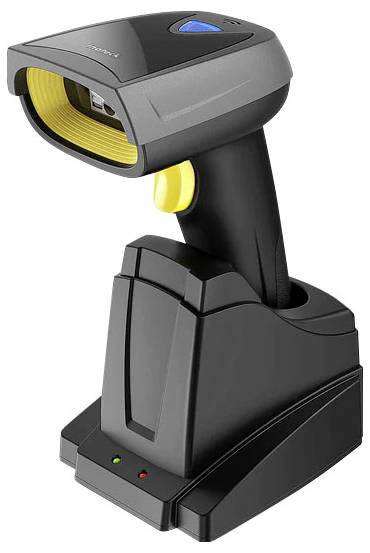 inateck Lecteur de code-barres sans fil 2D Bluetooth®, WiFi 2D imagerie Black, jaune scanner à main Bluetooth, USB
