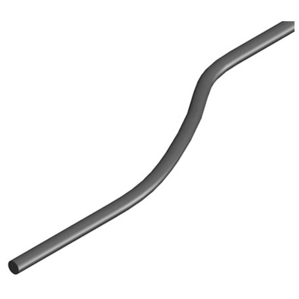 Un tube ou tuyau métallique gris courbé sur un fond blanc, montré en diagonale de bas à gauche vers haut à droite.