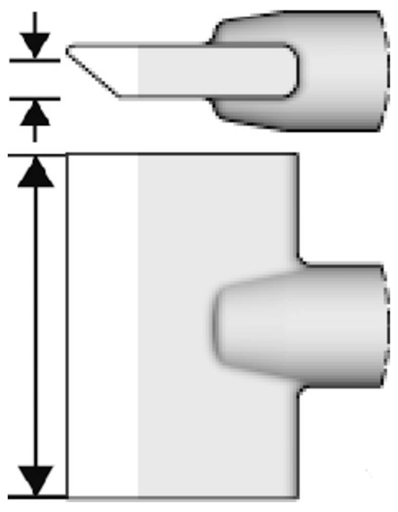 Schéma d'une articulation de soudure montrant l'écartement requis et les dimensions de pénétration de soudure entre deux pièces métalliques.