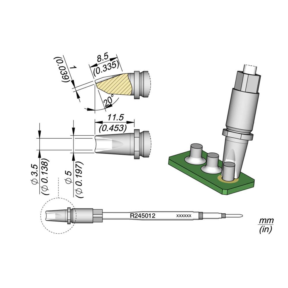 JBC Tools R245012 Panne de fer à souder forme spéciale Contenu 1 pc(s)