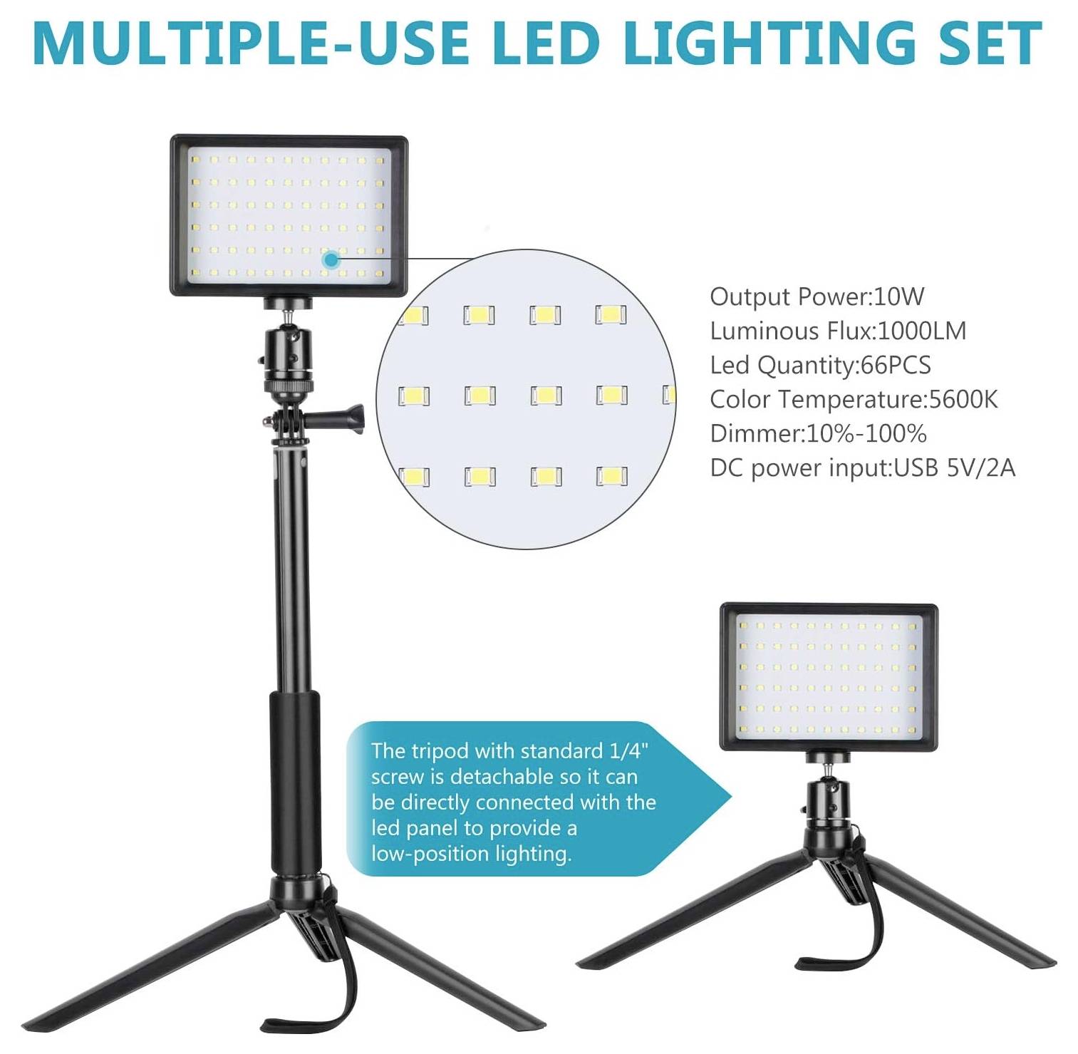Neewer ZC-10S Torche vidéo LED Nombre de LEDs=132-2