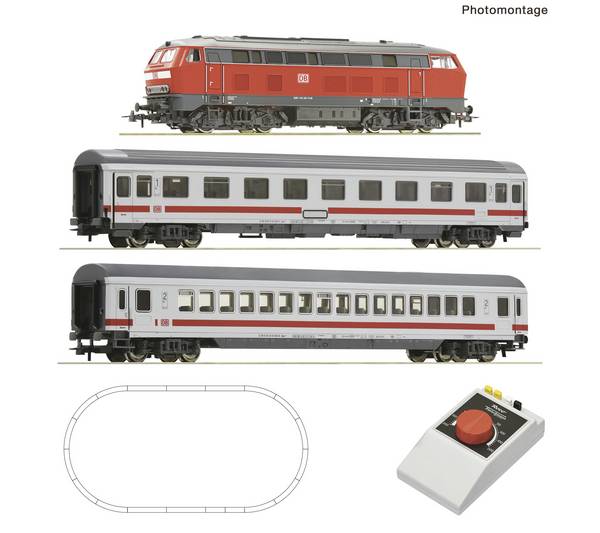 Roco 5100017 Kit de démarrage analogique H0 : bloc diesel BR 218 (Roco LINE) (DC)