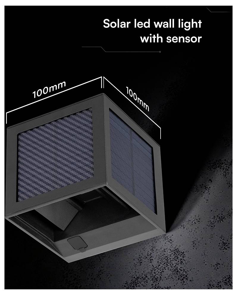 V-TAC VT-408CCT-B 24293 Applique solaire extérieure avec détecteur de mouvement LED 9 W noir-2