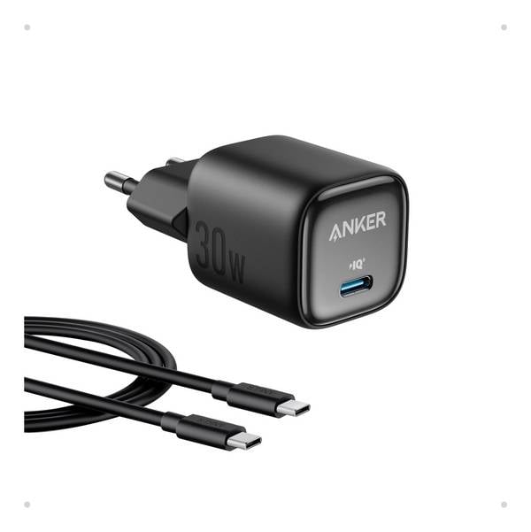 Anker ANKER Charger Zolo 30W 1C black Adaptateur de charge 30 W  Fast Charge noir intérieure GaN