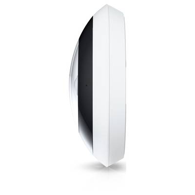 Appareil électronique blanc et noir vertical montré de profil sur un fond uni, ressemblant à une télécommande ou un contrôleur élégant.
