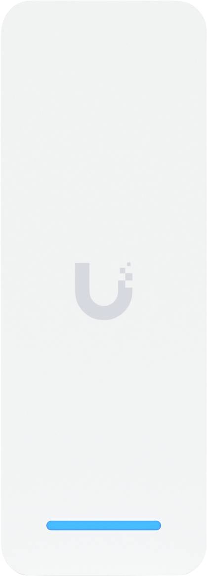 Un écran blanc vierge d'un smartphone avec un léger logo 'U' au centre et une barre de chargement bleue près du bas.