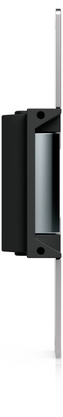 Gros plan d'un loquet de porte noir ou d'un mécanisme de verrouillage fixé à un cadre métallique.