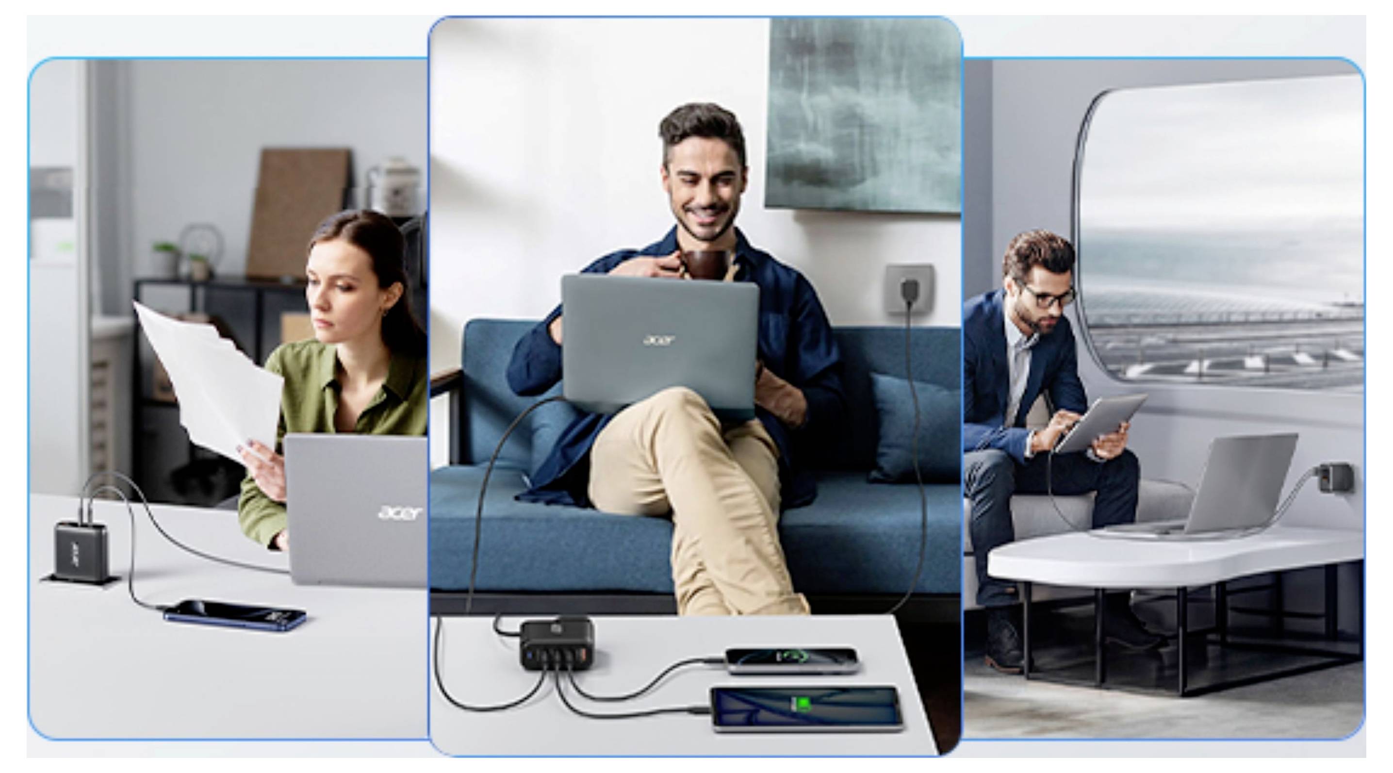 Acer Chargeur USB 100 W Power Delivery, Power Delivery 2.0, Power Delivery 3.0, QC 2.0, QC 3.0, QC 4+, Adaptive Fast Cha-7