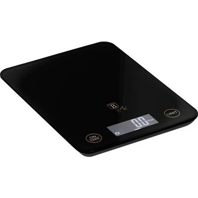 Balance de cuisine numérique noire avec écran LCD affichant 0,0 et boutons tactiles étiquetés « ON/TARE » et « UNIT ».