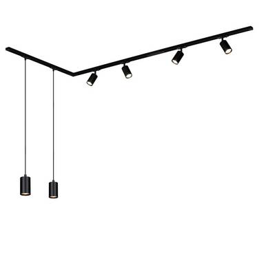 Briloner   Système d'éclairage complet sur rail monophasé GU10   noir