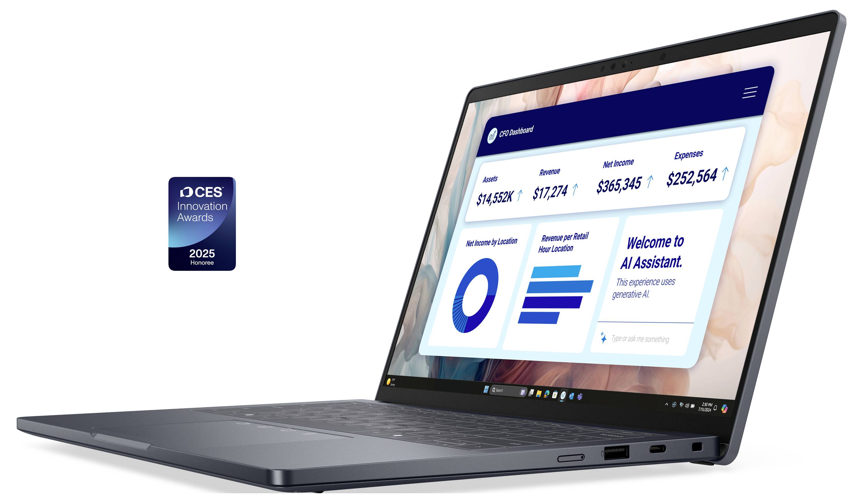 Dell Notebook 35.6 cm (14 pouces) 236V 16 GB RAM 512 GB SSD allemand, QWERTZ Intel Intel arc graphique gris V7XXD-2