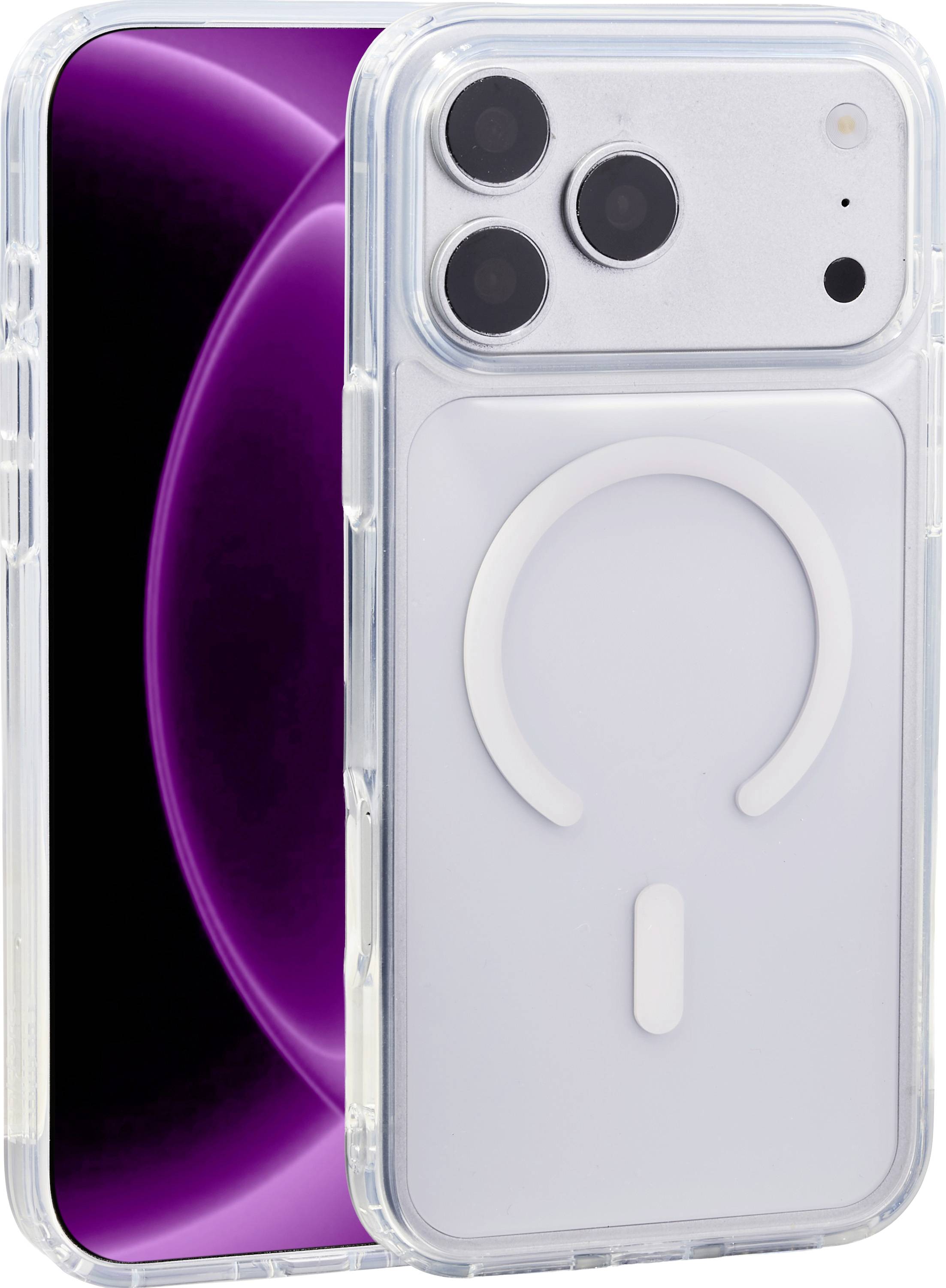 Renkforce iPhone 18 Pro max Coque arrière Apple iPhone 18 Pro max translucide chargement par induction, compatible avec 