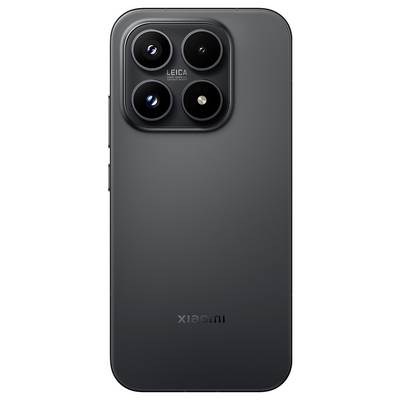 Dos d'un smartphone Xiaomi gris foncé avec un module de caméra Leica carré contenant quatre objectifs et un flash.