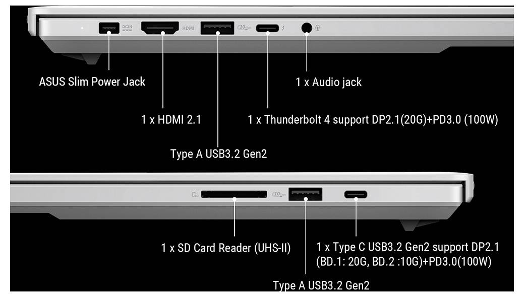 Asus Ordinateur portable de gaming 40.6 cm (16 pouces) WQXGA 386H 8 GB RAM 1 TB SSD allemand, QWERTZ Intel Graphique Int-16
