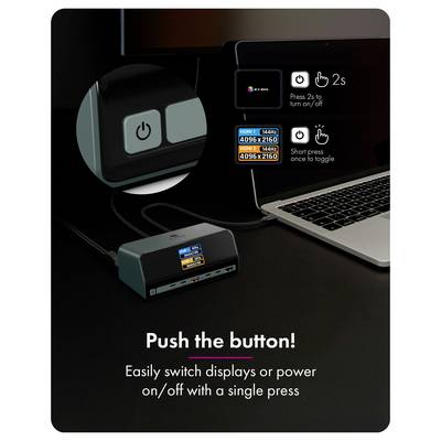 ICY BOX Station d'accueil USB-C® Heart Dock 2300 écran intégré, alimentation USB-C®-6
