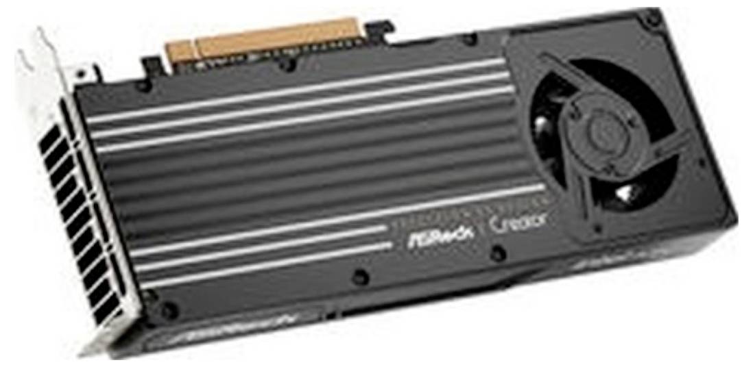 Deux cartes graphiques ASRock Intel Arc présentées côte à côte, des GPU bi-slot noirs et gris avec ventilateurs uniques.