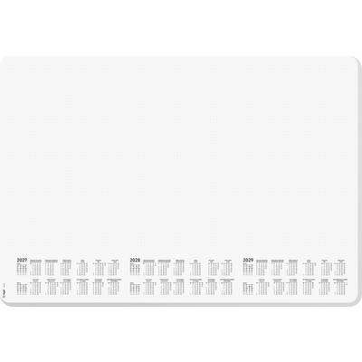 Modèle de calendrier blanc vierge avec de petits calendriers mensuels pour 2017, 2018 et 2019 le long du bord inférieur
