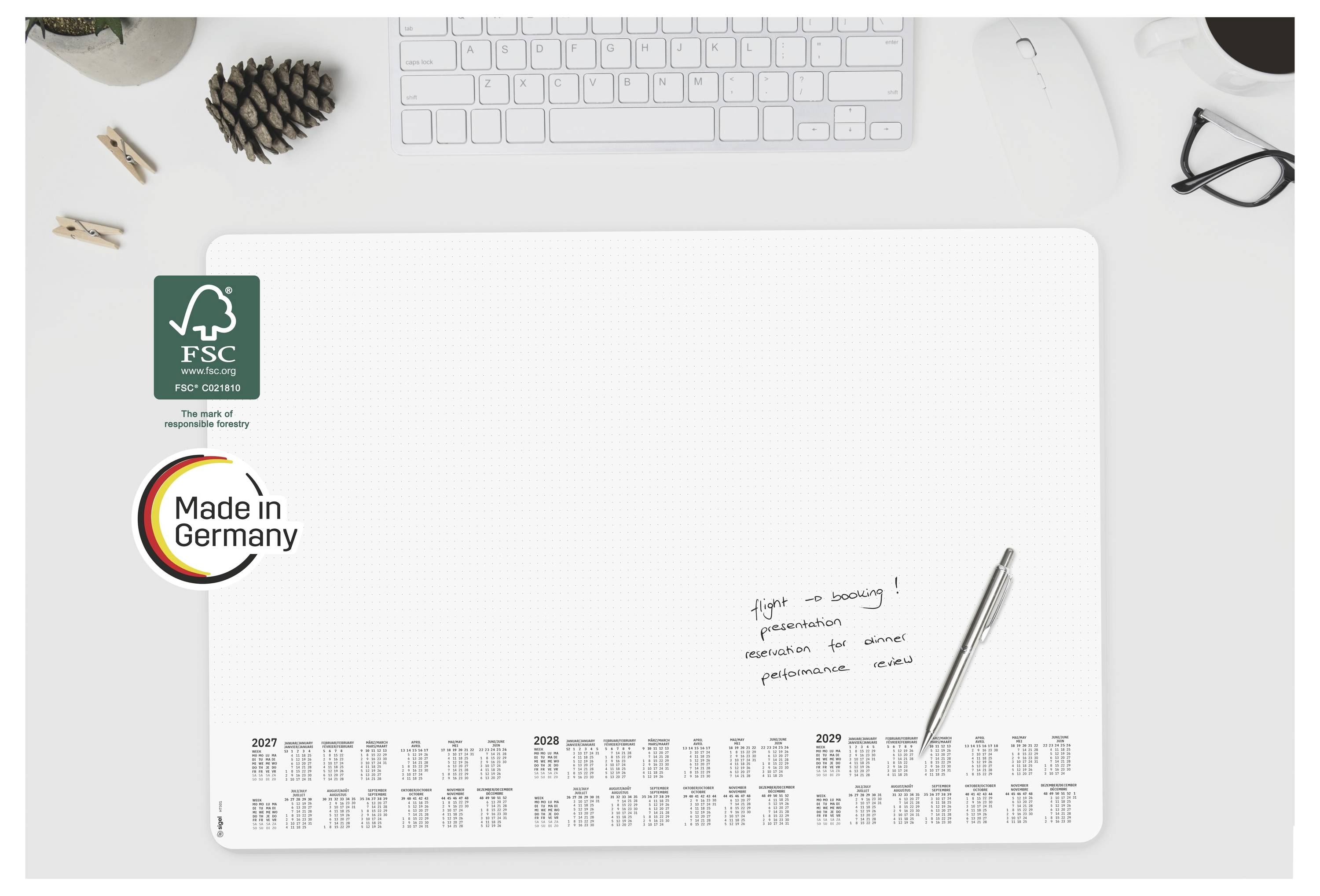 Sigel H7301 H7301 Sous-main calendrier 3 ans (l x H) 59.5 cm x 41 cm-7