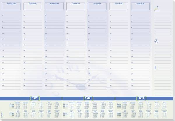 <br>  Sigel<br>  H7350<br>  Sous-main<br>  calendrier 3 ans<br>  2027, 2028, 2029<br>  <br>  <br>  <br>  (l x H) 59.5 cm x 41 cm<br>  30 feuille(s)<br>  1 pc(s)<br>  H7350<br>