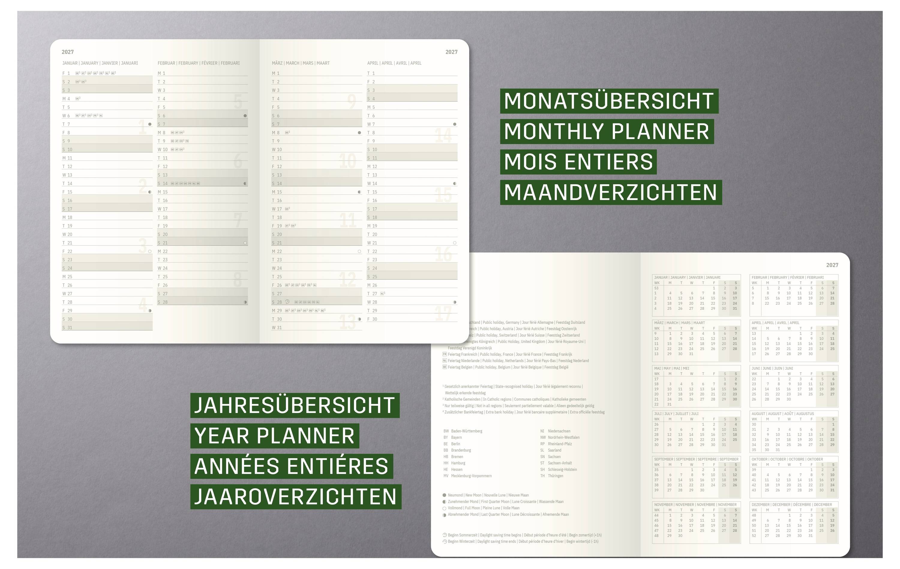 Sigel C2709 Calendrier hebdomadaire Conceptum 2027 Hardcover DIN A6 noir, rouge 176 pages 1 pc(s)-6