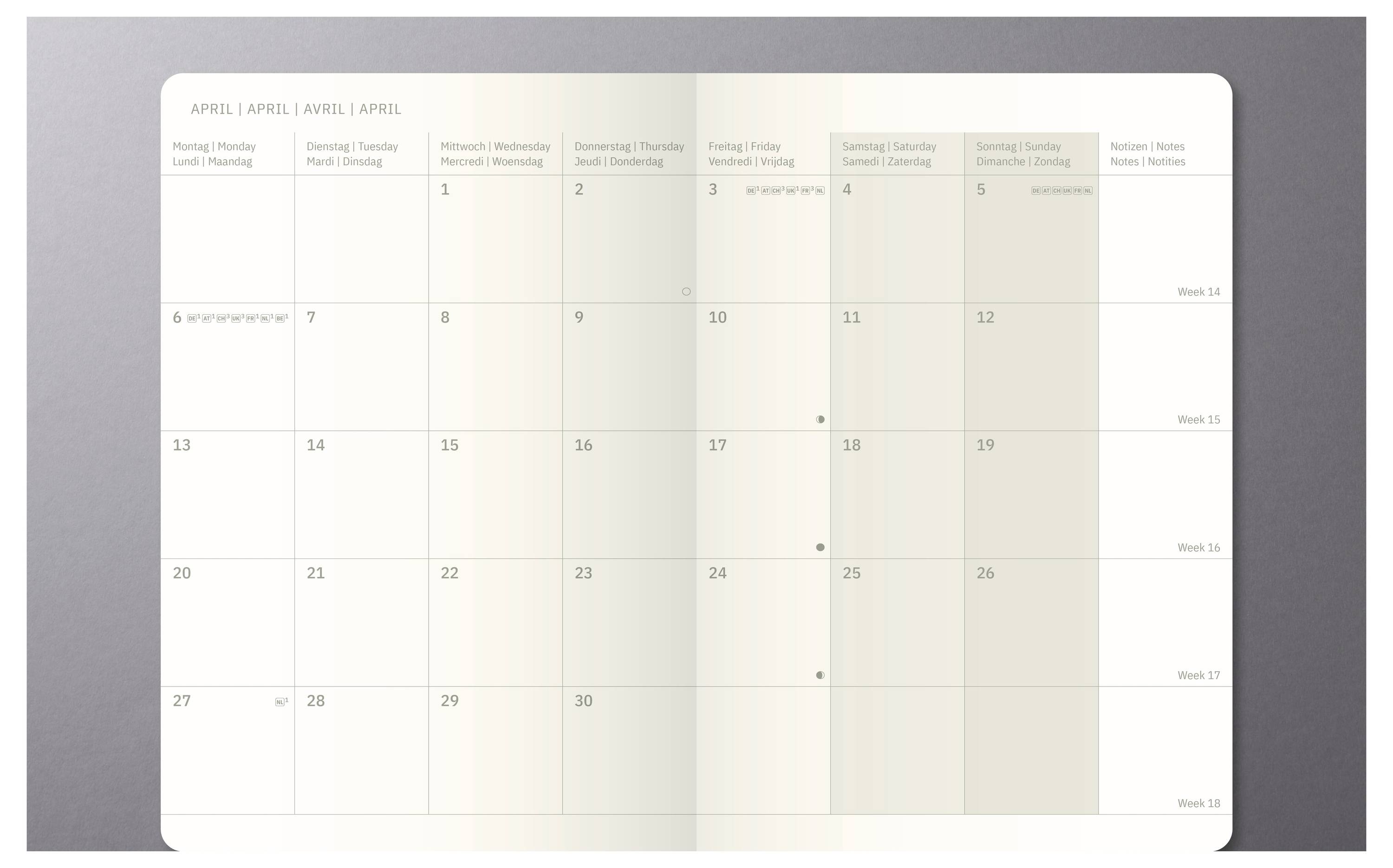 Sigel Calendrier de poche Conceptum 2027 Softcover DIN A6 noir C2785 1 pc(s) Nombre de pages: 64 pages-1