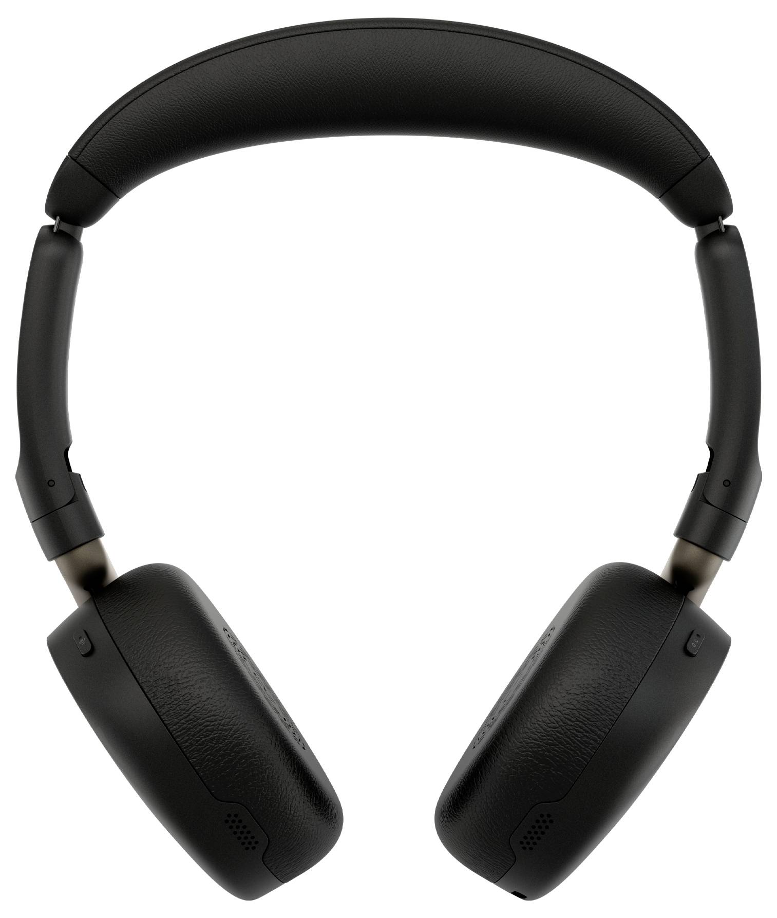 Casque audio sans fil supra-auriculaire noir sur fond blanc, présenté en vue de face avec arceau rembourré et grands écouteurs.