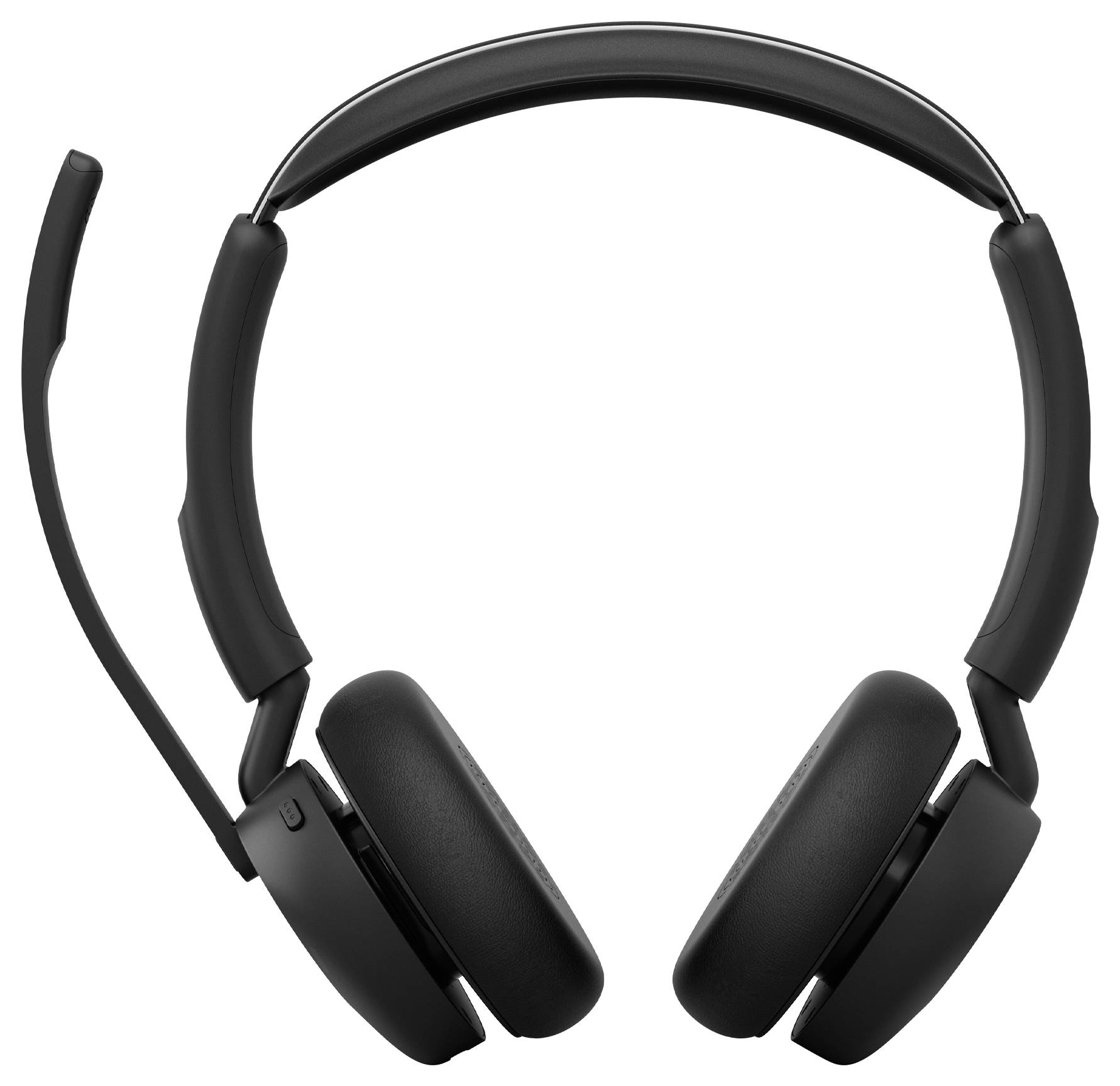 Casque audio supra-auriculaire noir avec microphone à perche