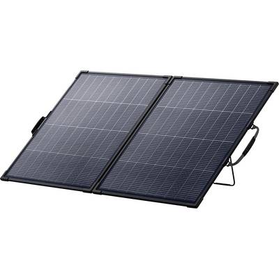 Panneau solaire portable à deux volets avec support réglable et poignée de transport