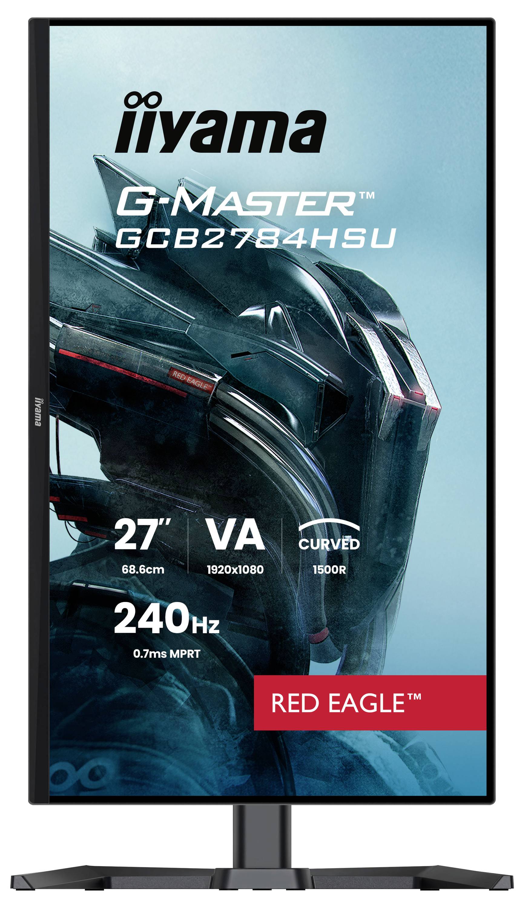 Moniteur iiyama G-MASTER GCB2784HSU incurvé 27 pouces VA, 1920x1080, 240Hz, 0,7ms MPRT, série « Red Eagle »